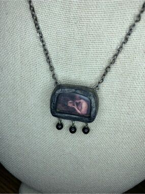 Parrish Relics Window Amulet detail of Waterhouse Psyche Opening Golden Box